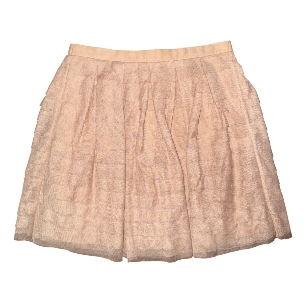 BCBGMAXAZRIA‎ Tulle Tiered Mini Skirt Y2K Balletcore Coquette Fairycore Nude